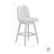 Armen Living Amalie Swivel Counter Stool in Gray Oak Wood Finish with Mocha Fabric 840254332058 - alternate 11